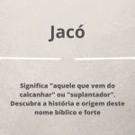 significado do nome Jacó