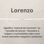 significado do nome Lorenzo