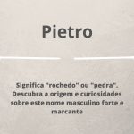 significado do nome Pietro