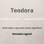 significado do nome Teodora