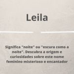 significado do nome Leila
