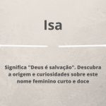 significado do nome Isa