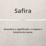 significado do nome Safira