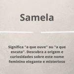 significado do nome Samela
