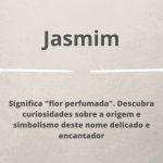 significado do nome Jasmim