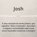 significado do nome Josh
