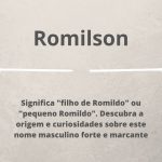 significado do nome Romilson