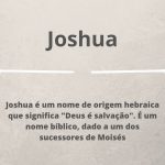 significado do nome Joshua