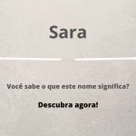 significado do nome Sara