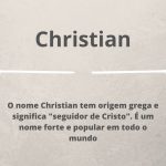 significado do nome Christian