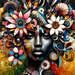 A beautiful and unique visual interpretation of the name Zuri, embodying its meanings of ‘Beleza e Singularidade’ (Beauty and Uniqueness). The image s