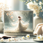 A delicate and meaningful scene representing the name ‘Karine’. The focus is on a graceful and serene figure, symbolizing the meanings ‘pure’ and ‘cle