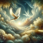A serene and insightful representation of dreaming about a bird, capturing the themes of freedom, hope, and renewal. The image depicts a gentle, ether