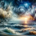 A visual interpretation of the concept ‘Dream Dive The Deep Meaning of Dreaming about Sea Water’. The scene depicts a surreal and emotive dreamscape,