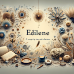 A visual representation of the name Edilene, capturing its soft and elegant sound. The image should convey the essence of elegance and delicacy, refle