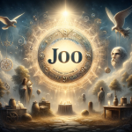 An artistic interpretation of the name João, inspired by its profound meaning and historical significance. The image features symbolic elements repres