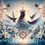 An elegant and serene visual representation of the name Maria Alice, capturing its combined meanings of ‘Pureza e Nobreza’ (Purity and Nobility). The
