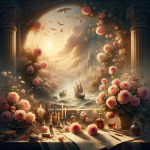 An image symbolizing the name ‘Roseli’, capturing the essence of the delicacy and beauty of roses. The scene should evoke a sense of gentleness, artis