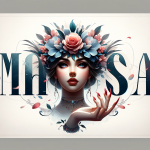 Create an artistic image representing the meaning of the name Maísa. The artwork should visually convey themes of beauty and elegance, as the name Maí
