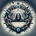 Create an artistic image representing the meaning of the name Raimundo. The artwork should visually convey the themes of protection and counsel, as th