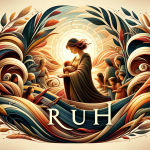 Create an artistic image representing the meaning of the name Ruth. The artwork should visually convey the themes of loyalty, devotion, and kindness,