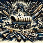 Create an artistic image representing the meaning of the name Wagner. The artwork should visually convey the themes of a wagon maker or a wagon driver