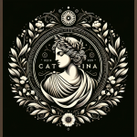 Create an image in a style different from the previous ones that represents the meaning of the name concept ‘Catarina’, often interpreted as ‘pure’ or
