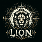 Create an image in a style different from the previous ones that represents the meaning of the name concept ‘Lion’, directly associated with the anima
