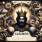image represents the meaning and history of the name Salomão, a name with deep historical and cultural roots, signifying wisdom and authority. Ori