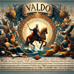 image represents the meaning and origin of the name Valdo, a name with Germanic origins derived from the word ‘wald’, meaning ‘to rule’. Valdo is