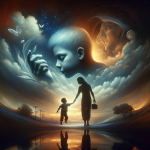 A serene and introspective representation of dreaming about a nephew, reflecting family bonds and growth. The image should capture a symbolic and emot