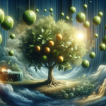 A serene and symbolic representation of a dream about a lime tree, symbolizing growth, renewal, and the cycle of life. The scene should be visually so