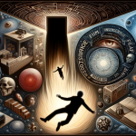 A visual representation of the interpretation of dreams about falling into a hole. The image includes symbolic elements like a person falling into a d