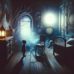 Create an image that symbolizes the theme of dreaming about a lost child, embodying the deep emotions of fear, loss, and parental anxiety. The scene s